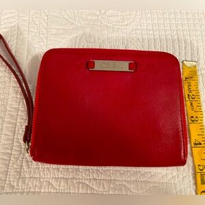 Cole Haan Red Leather Wristlet
